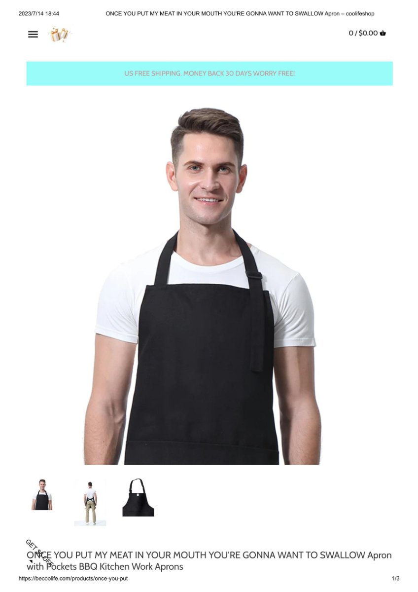 A really boring specimen of a dude in a plain black apron.